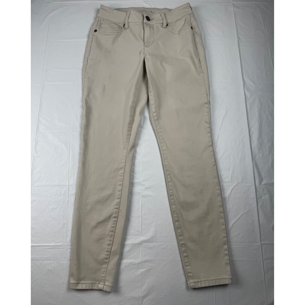 Maurices Khaki Skinny Jeans Tan Stretch Mid Rise Pants S-R Womens